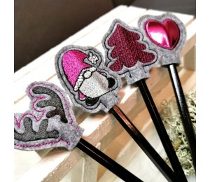 Stickserie - ITH Stifteaufsatz Weihnachtswichtel & Co